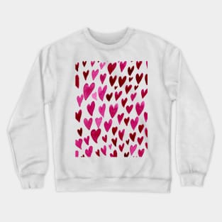 Valentines day hearts explosion - pink and red Crewneck Sweatshirt